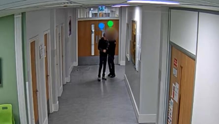 CCTV image of the two boys in school corridor