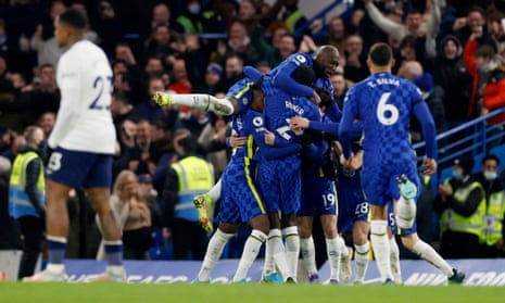 Chelsea's Hakim Ziyech celebrates scoring.