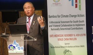 Xie Zhenhua, China’s Special Representative for Climate Change Affairs, delivers a speech.