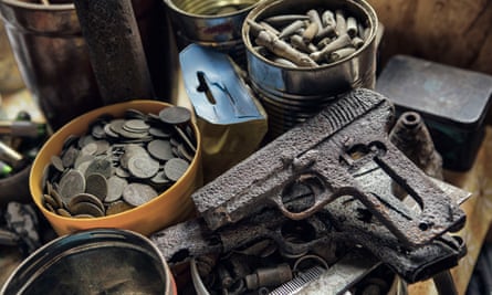 Lost and found: guns, coins and bullet shells found by the ‘Masovian Guardians of History’ while metal detecting.