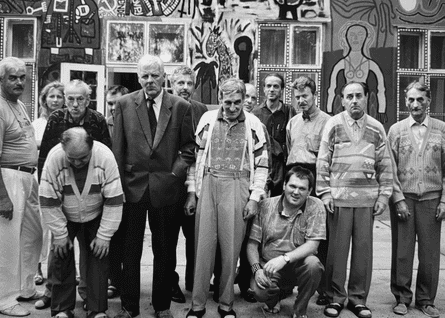 Patients at the Maria Gugging Psychiatric Clinic, on the day Christine de Grancy and David Bowie visited in 1994.