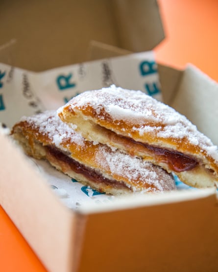 A deep-fried jam sandwich.