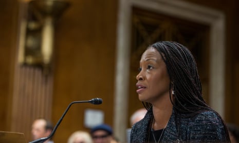 Aurelia Skipwith testifies during a Senate committee confirmation hearing in Washington DC, on 11 September. 