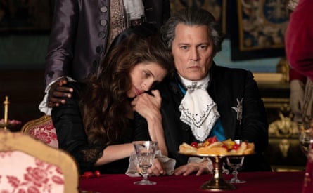 Johnny Depp and Maiwenn in Jeanne du Barry.