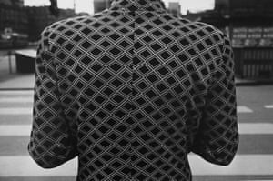 Derek P Bennett: Untitled, 1976 Derek P Bennett is another example of a less known photographer Neugebauer exhibited. Bennett spent his childhood in St Louis, Missouri, settling down in Schaffhausen, Switzerland in 1973. He was not only active as a photographer but also as an author, for magazines such as Printletter, Creative Photography and European Photography. His unique photographic approach can be situated in the category of street photography