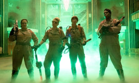 Cold call ... Ghostbusters, with Leslie Jones far right