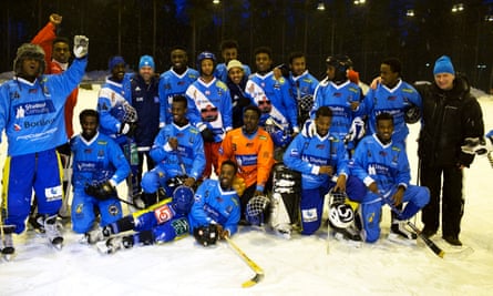 The Somali bandy team of Borlänge, Sweden.