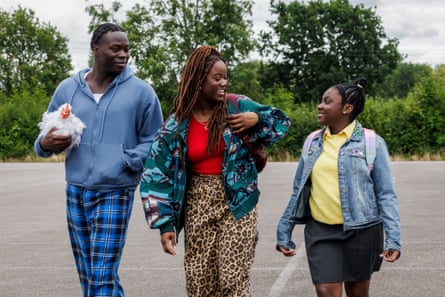 Tionne (Akins Subair), Tiana (Chenée Taylor) and Tanika (Kaydrah Walker-Wilkie) in Just Act Normal.