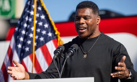 Republican US Senate candidate Herschel Walker campaigns in Warner Robins, Georgia.