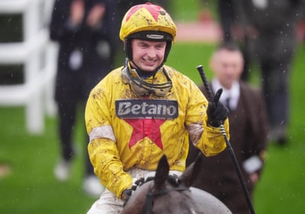 Sean Bowen aboard Wade Out after victory at Cheltenham