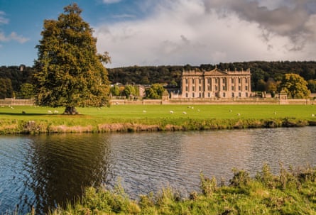 Chatsworth by the river Derbyshire England