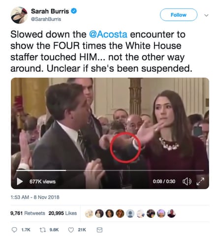 Sarah Burris has annotated the clip to show points of contact in a widely-shared twitter video.
