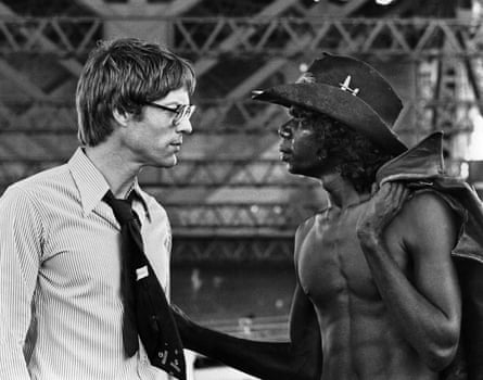 Richard Chamberlain, left, and David Gulpilil in The Last Wave, 1977.