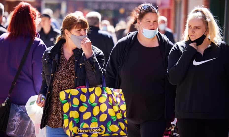 Shoppers take to the high street in Blackpool as lockdown restrictions in England begin to ease.