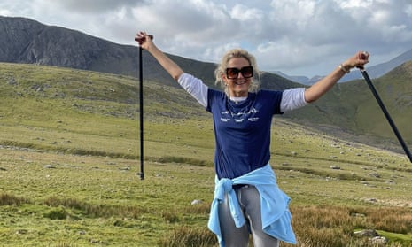An elated Martha Lane Fox on Mount Snowdon on Saturday. ‘It was much harder going down,’ she said.