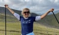 An elated Martha Lane Fox on Mount Snowdon on Saturday. ‘It was much harder going down,’ she said.