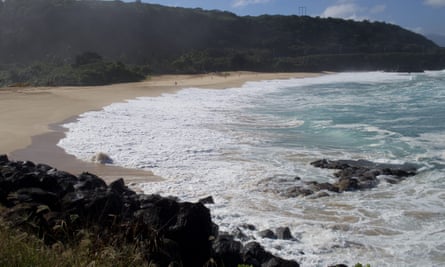 Huge swell hits Hawaii, Haleiwa, Oahu, in January.