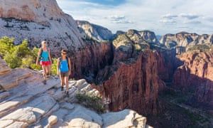 Hiking in Zion National Park.