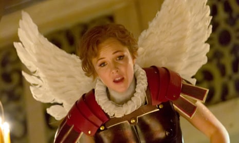 Keri Fuge as Cupid in Orfeo by Luigi Rossi at the Sam Wanamaker Playhouse.