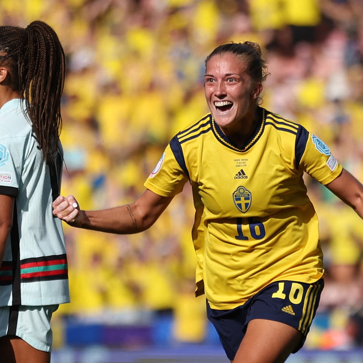 Sweden Swagger Into Euro 22 Last Eight After Dismantling Portugal Women S Euro 22 The Guardian Sweden Swagger Into Euro 22 Last Eight After Dismantling Portugal Women S Euro 22 The Guardian