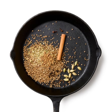 spices in a pan
