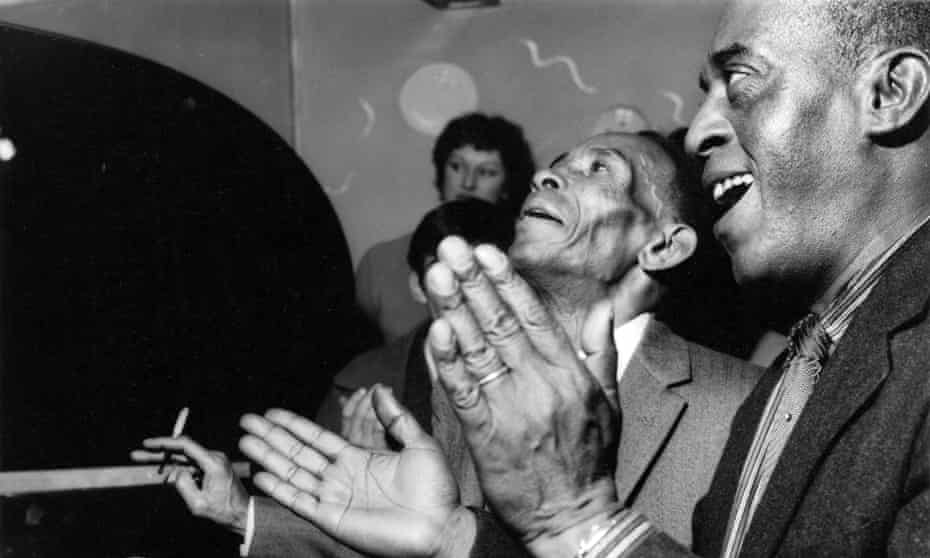 Joe Watkins, right, and George Lewis, photographed at Ken Colyer’s jazz club by Terry Cryer in 1957