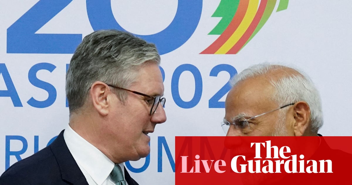 Keir Starmer and Narendra Modi to sign UK-India trade deal UK politics live