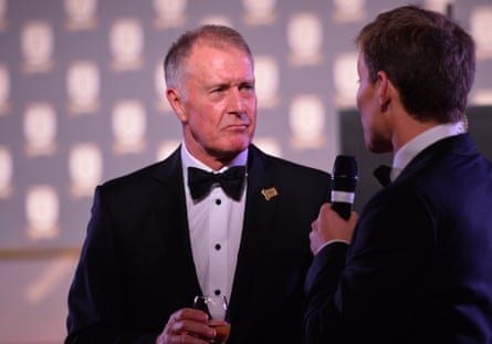 Geoff Hurst speaking at the Football Association’s 150th anniversary gala dinner in 2013