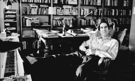 Philip Roth in the study of his apartment in Kips Bay, New York, 1968.