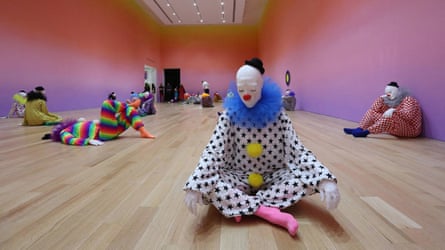 Vocabulary of Solitude, a roomful of clown sculptures on show in Miami.