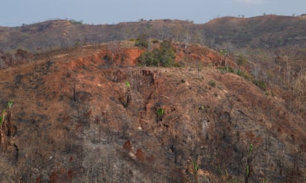 A barren hill in Madagascar.