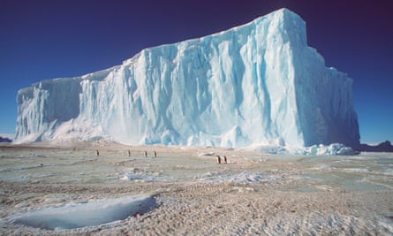 Grounded iceberg in the Antarctic
