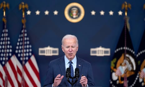 Biden says three objects shot down over US ‘most likely’ private, and not more Chinese spy balloons – live Biden at the Eisenhower Executive Office Building in Washington.