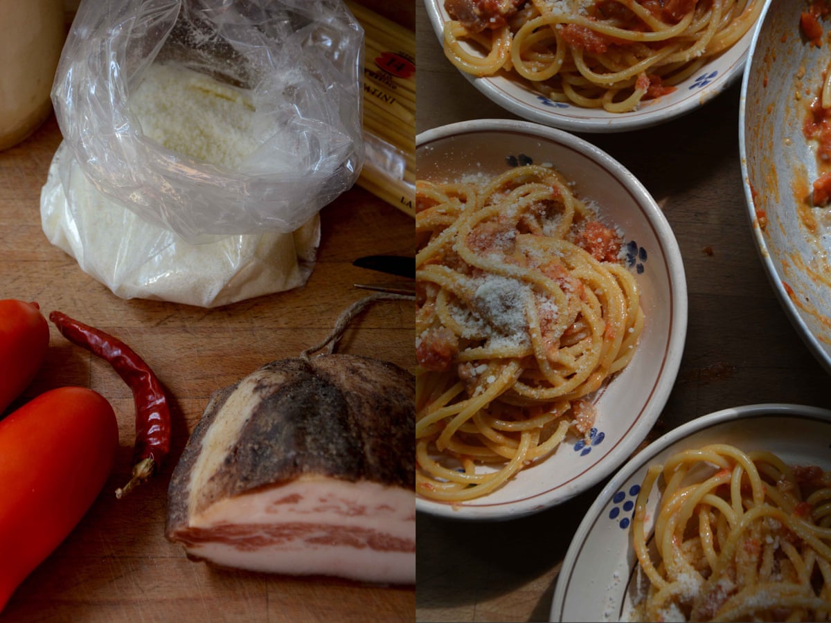 rachel roddy s recipe for pasta all amatriciana food the guardian