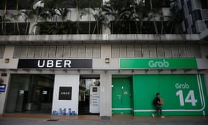 Uber and Grab offices in Singapore.