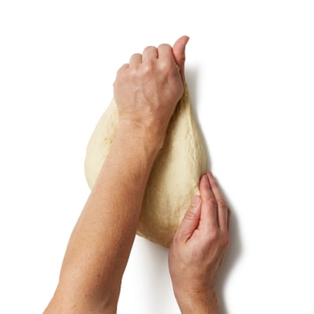 Knead the dough until smooth and elastic.