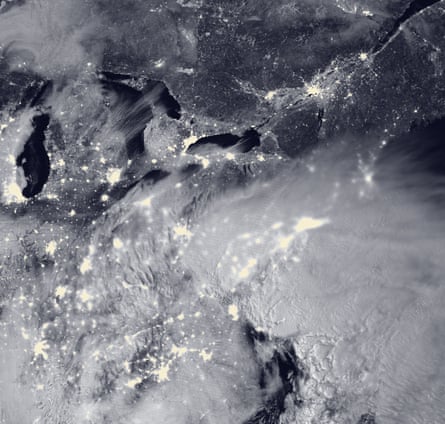 Winter storms over US east coast
