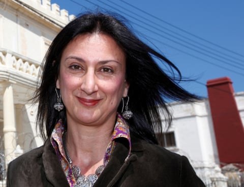 Caruana Galizia smiling for photo outdoors