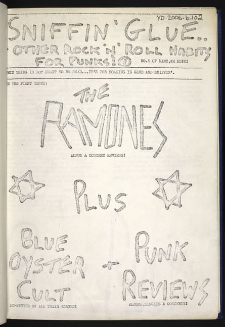First issue of first punk fanzine Sniffin’ Glue