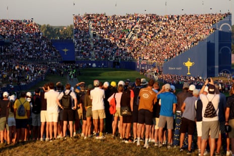 Rory McIlroy hits one down the left off the first.