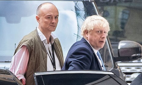Boris Johnson pictured with former special adviser Dominic Cummings in 2019.