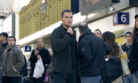 Bourne’s vain attempt to stop a Guardian journalist from being shot in the head during a set piece from The Bourne Ultimatum.