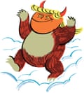 Trump as a Maurice Sendak-style monster