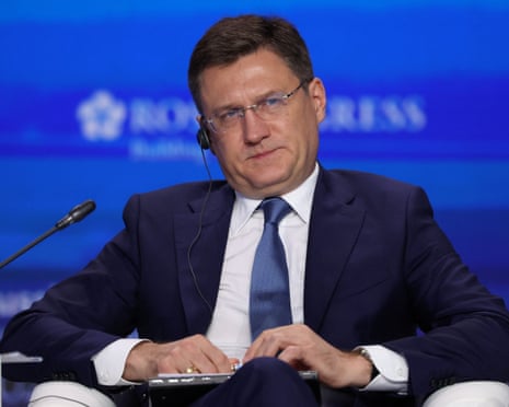 Russia's deputy prime minister Alexander Novak attends a session of the Russian Energy Week international forum in Moscow, Russia, 15 October 2025.