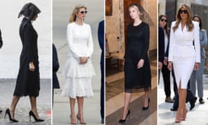It’s black and white … Melania and Ivanka Trump.