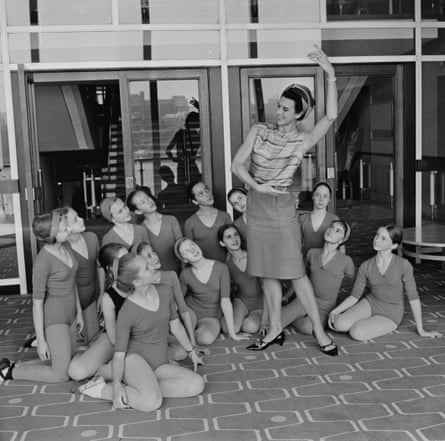Beryl Grey giving some tips to young dancers in 1965.