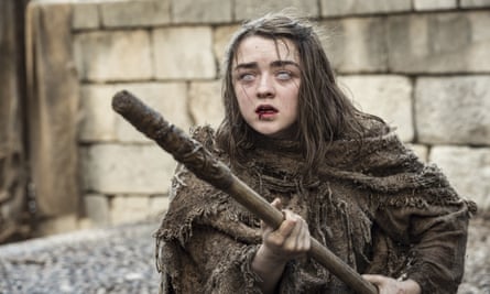 This image released by HBO shows Maisie Williams as Arya Stark in a scene from, “Game of Thrones,” premiering its sixth season on Sunday at 9 p.m. (Macall B. Polay/HBO via AP)