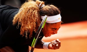Serena Williams celebrates winning a big point during her Italian Open first round match against Rebecca Peterson. 3742.jpg?width=300&quality=85&auto=forma