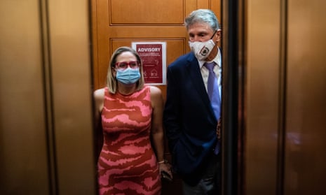 Sinema and Manchin at the Capitol on Thursday.