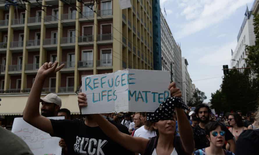 Protest organised by anti-racist-anti-fascist movements for the rights and freedoms of refugees took place in Athens, Greece on 20 June, 2020 to mark World Refugee Day.
